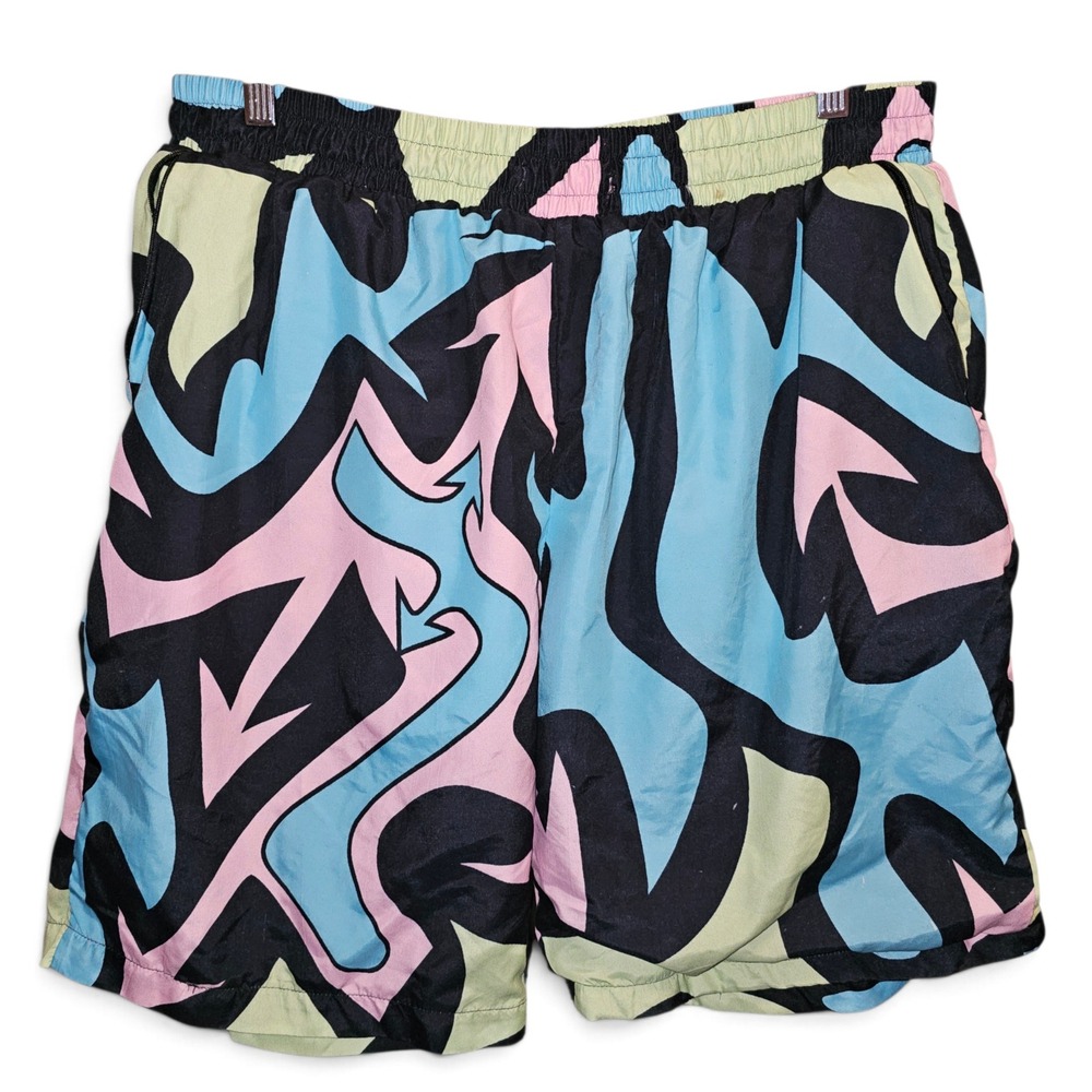 Tango Hotel Shorts Mens 2XL Multicolor Good Abstract Graffiti Print Streetwear